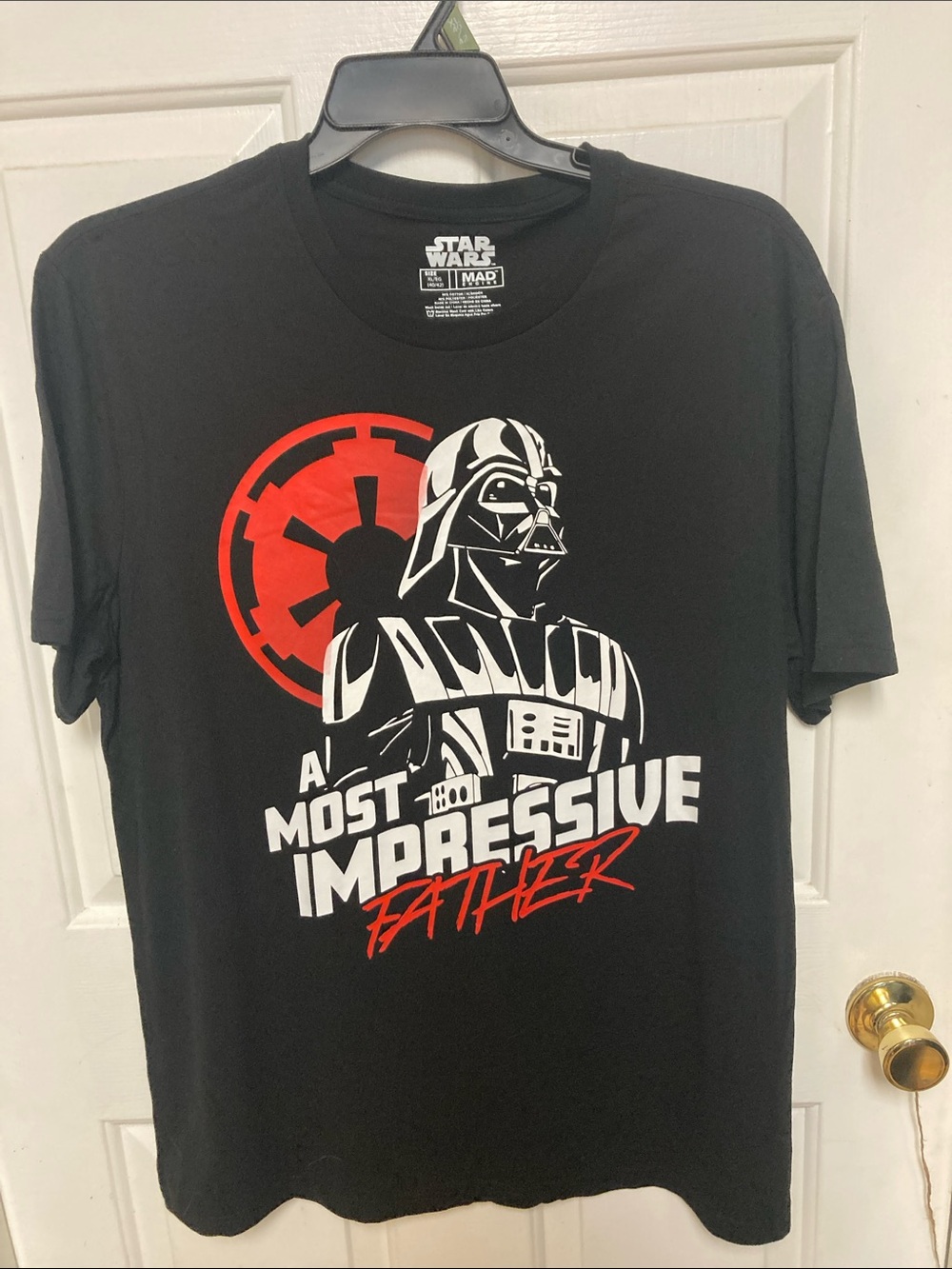 Star Wars Black Short-Sleeve Tee with Red & White Darth Vader Graphic